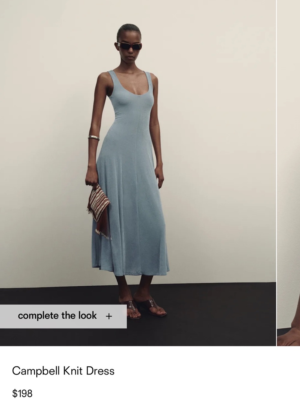 Reformation Knit Dress - Light Blue NWT
